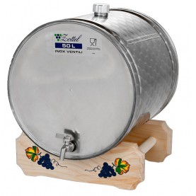 50L Ležatý nerezový sud na destilát